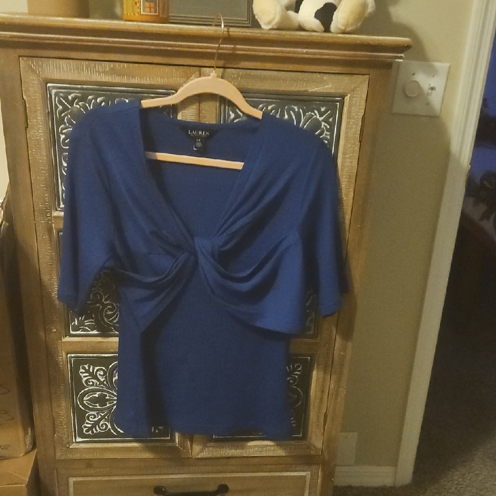 Lauren Ralph Lauren Royal Blue Knit Top-Never Been Worn. Perfect Cond, Classy